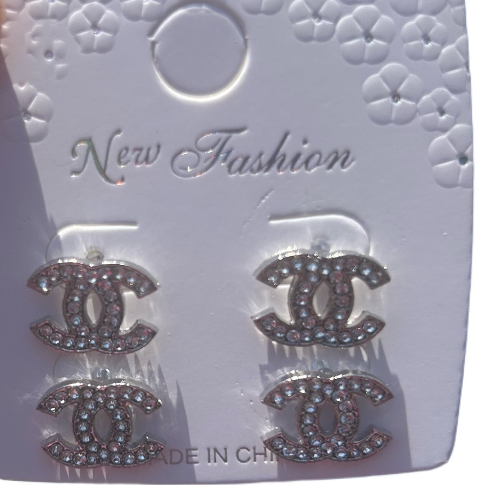 Sparkling  Crystal Stud Earrings
